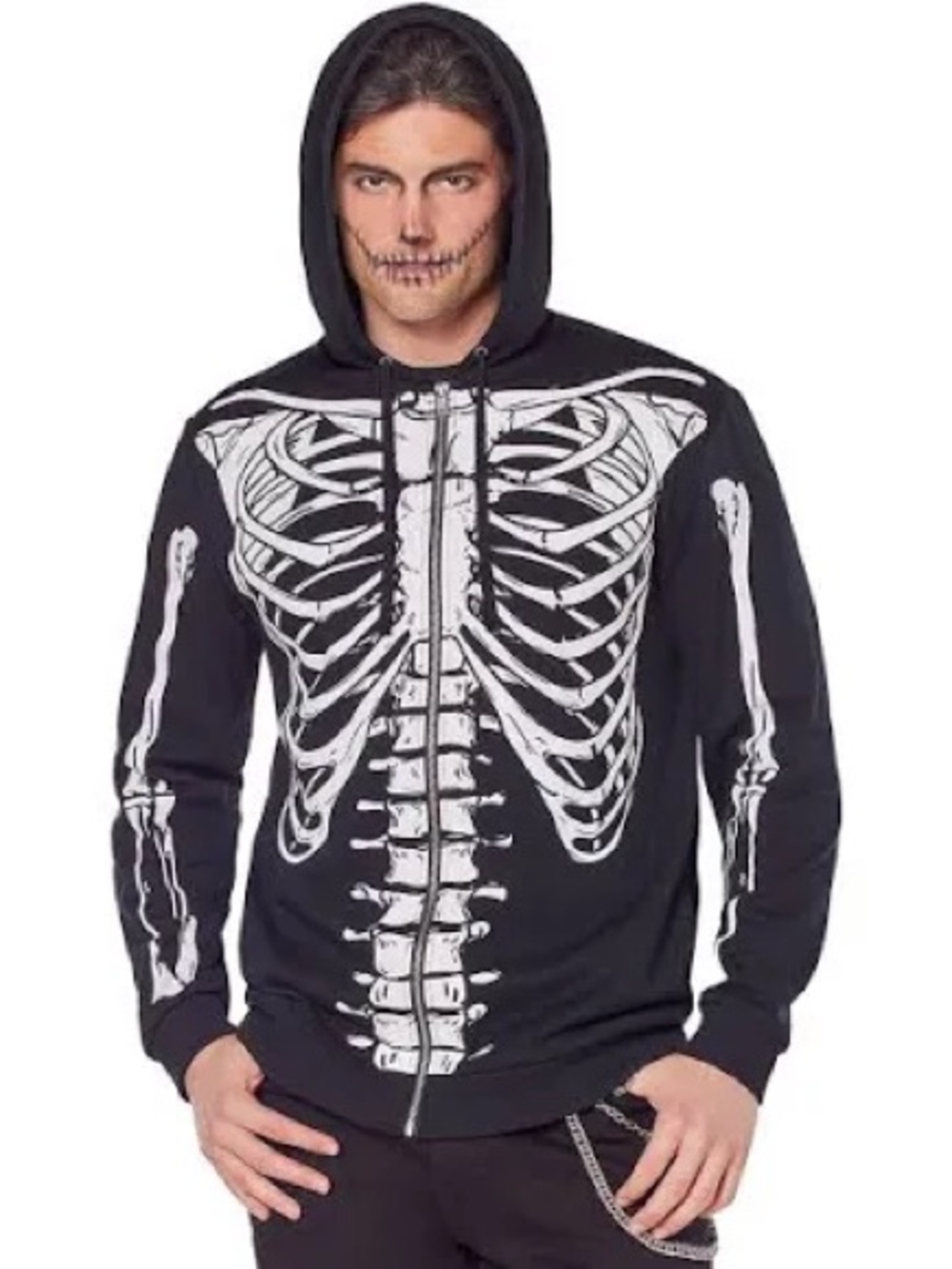 Spirit Halloween Adult Skeleton Hoodie | Halloween Sweatshirt |